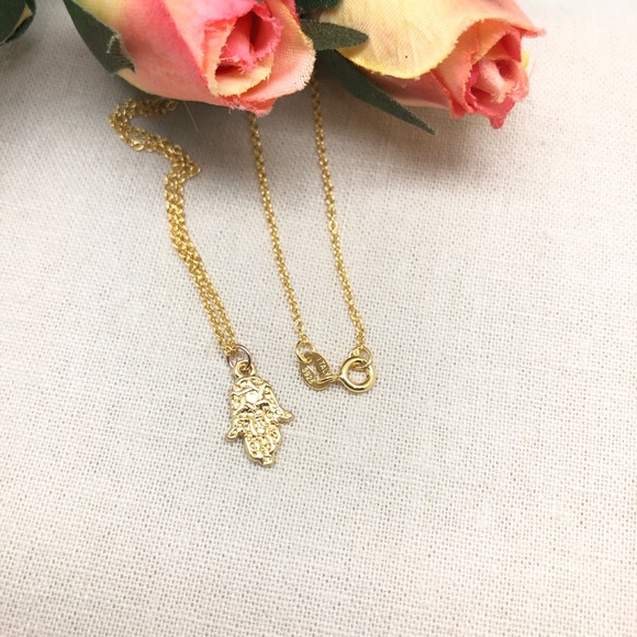 COPY - Star of David Gold Vermeil Hamsa Necklace NWT 18” - Picture 5 of 6